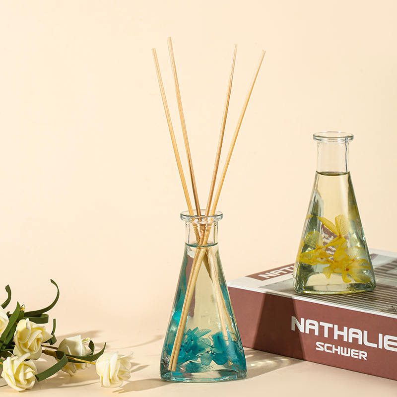 Vine dried flower triangular bottle no fire indoor aromatherapy reed diffuser