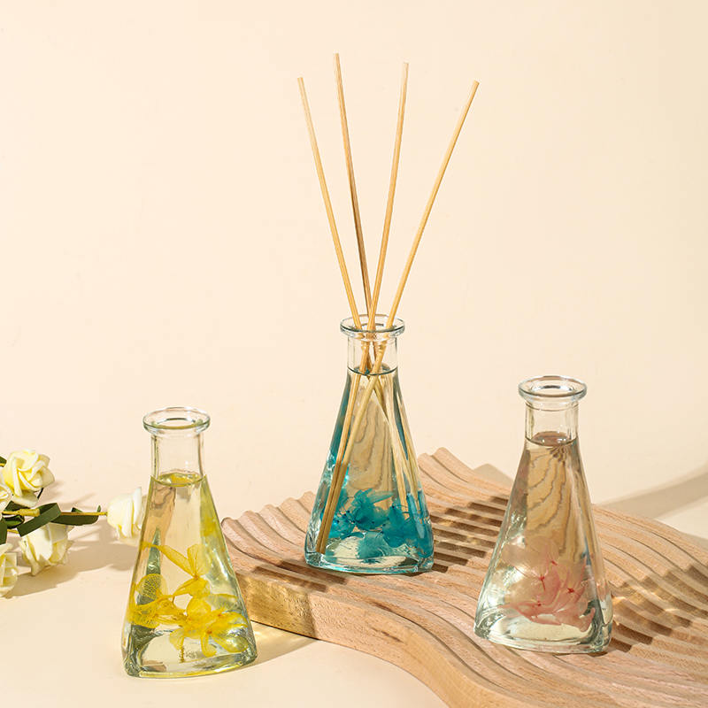 Vine dried flower triangular bottle no fire indoor aromatherapy reed diffuser