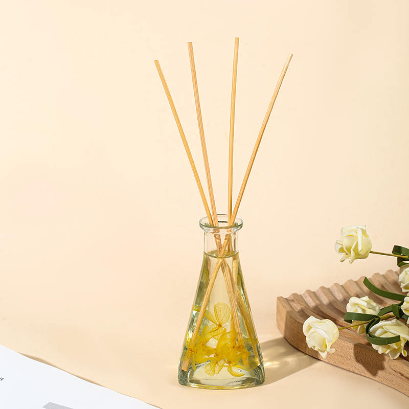 Vine dried flower triangular bottle no fire indoor aromatherapy reed diffuser