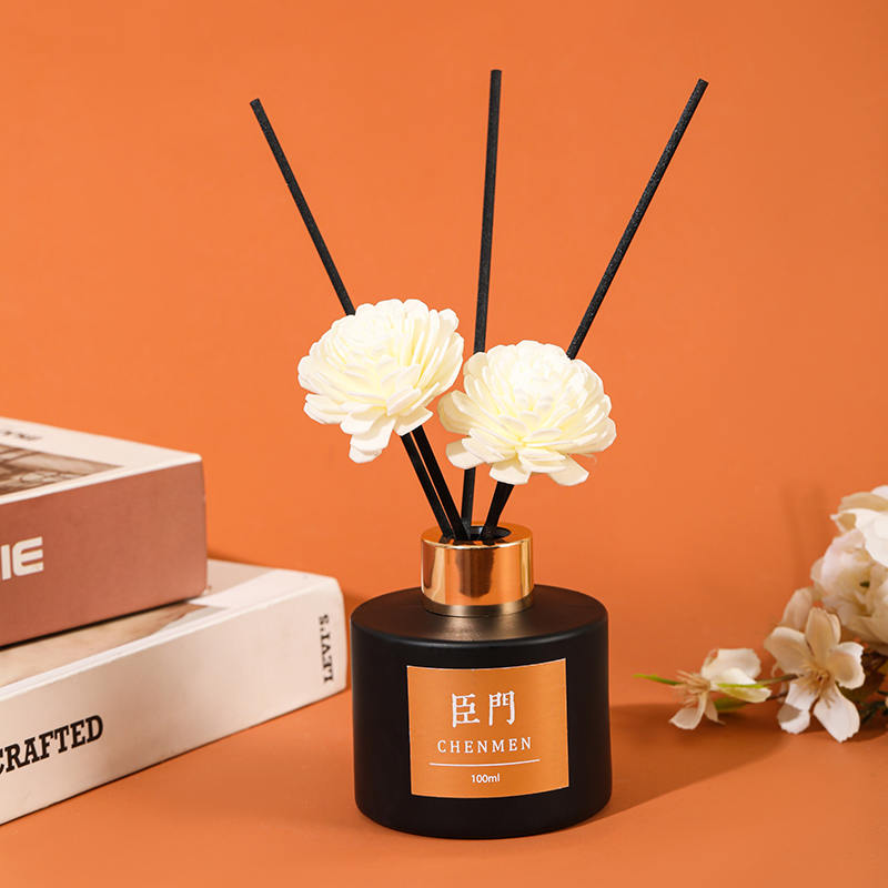 Black bottle dried flower hotel no fire reed diffuser